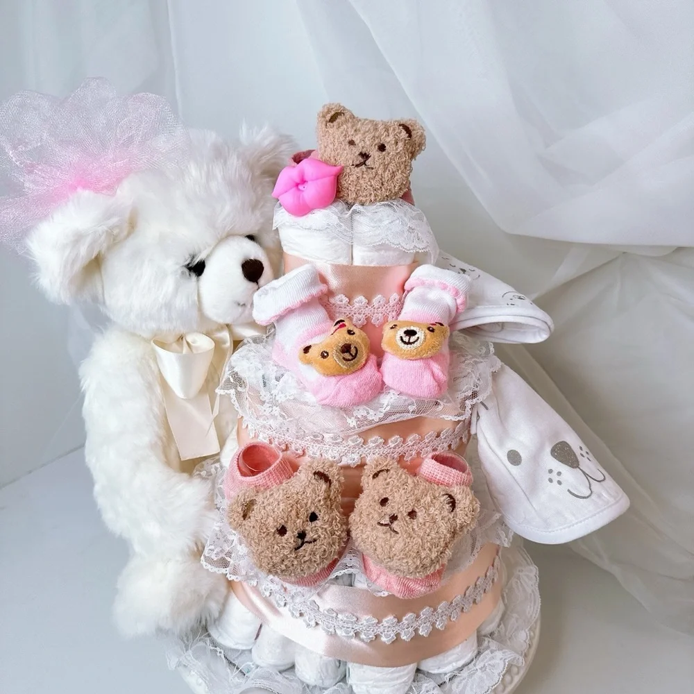 Baby Bear Diaper Cake, Baby Shower Gift